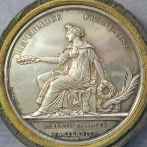 MB109294 France large silver medal Cholera outbreak 1849 award of service Videcoq