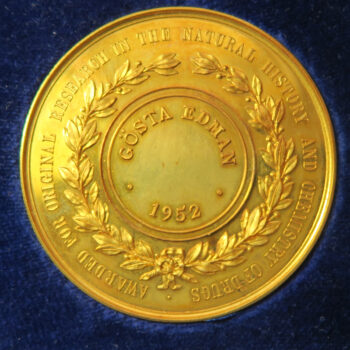 MB109295 GB Hanbury Memorial Medal silver gilt award to Gosta Edman 1952 Royal Pharmaceutical Society