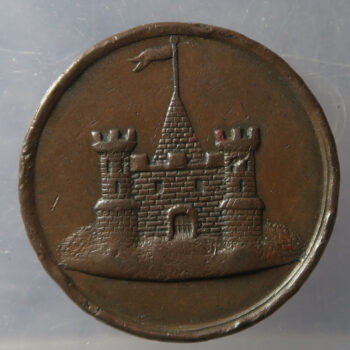 MB109302 Ireland Token Stein Brown & Co, Two Tubs Castle DW53 penny size