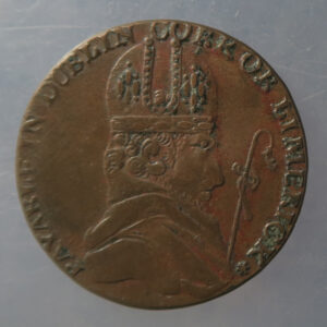 MB109309 Ireland 18th century token D&H Dublin 6 halfpenny