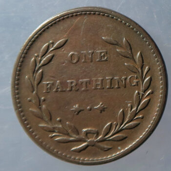 MB109313 Ireland, BUF farthing 1837 Withers 6560 Limerick