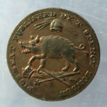 MB109319 GB 18th Century Spence satirical token D&H Middlesex 1117, 1795,  Pigs meat 3 Thomas