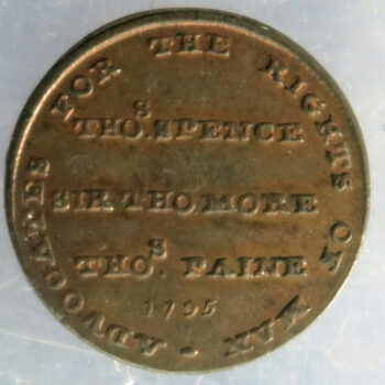 MB109319 GB 18th Century Spence satirical token D&H Middlesex 1117, 1795,  Pigs meat 3 Thomas