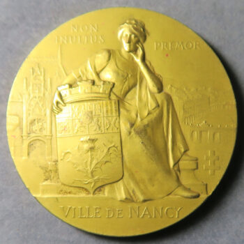 MB109322 France Nancy Exposition Internationale de l’Est de France gilt bronze medal 1909