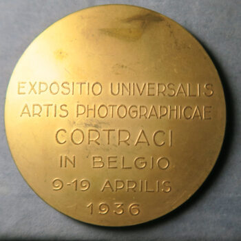 MB109323 Belgium Photography Exhibition Courtrai Kortrijk 1936 gilt bronze medal by Rau Art Deco Leopold III