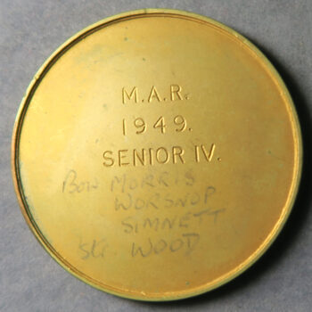 MB109329 GB Molesey Amateur Regatta river view gilt bronze prize medal 1949 named