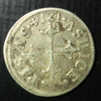 Italy Tuscany Pisa 1/2 Grosso 1714 silver coin 1.34g 18.2mm