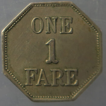 MB109377 West Indies Jamaica Street Car Co. 1 Fare token Lyall 190