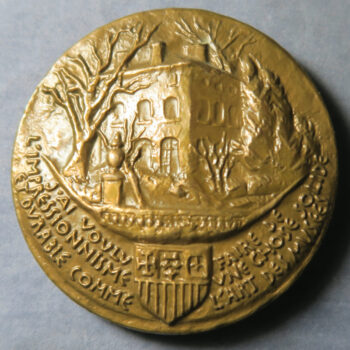 MB109338 Bronze medal Paul Cezanne Impressionist artist by Corbin birth centenary 1939