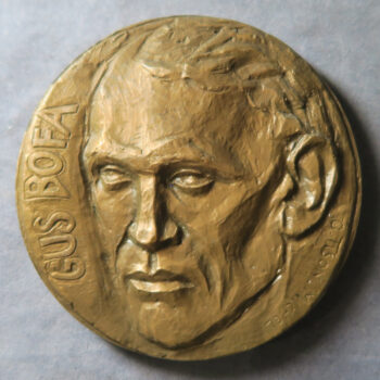 MB109339 France Gus Bofa satirical illustrator bronze medal by Odette Tison-Michel 1972