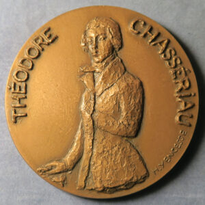 MB109343 Theodore Chasseriau copper medal by H Yencesse 1969 limited edition