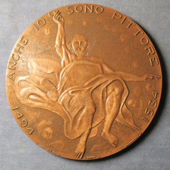 MB109345 Bronze art medal Antonio Allegri da Corregio by Asselbergs 1970  from the Monnaie de Paris.  81mm