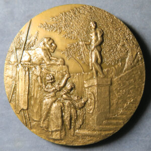 MB109351 Bronze medal painter Fragonard commemorative 1968 France