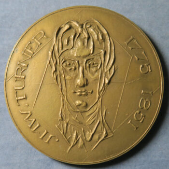 MB109360 JMW Turner British landscape artist bronze medal by Despierre 1968