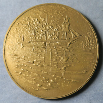 MB109360 JMW Turner British landscape artist bronze medal by Despierre 1968 - marine scape