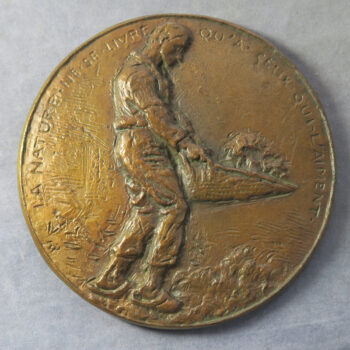 MB109362 Large bronze cast medal Millet painter by Dropsy 1966 limited edition France