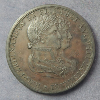 MB109391 Spain Portugal Wedding bronze medal of Ferdinand and Isabel 1816