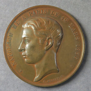 MB109397 Death of the Prince Imperial Napoleon 16 March 1874 bronze medal by Merley