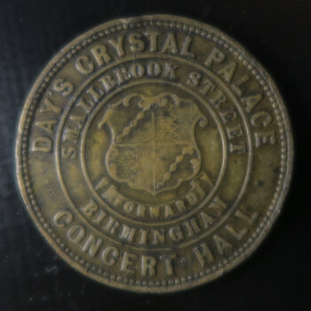 Day's Crystal Palace Concert Hall Birmingham 3d token