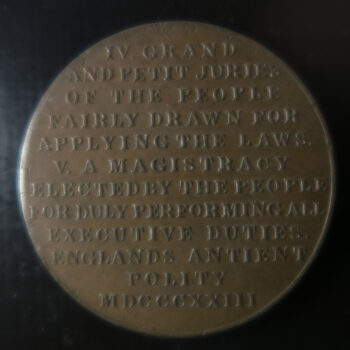 British political medal - 1823 Rights of Man