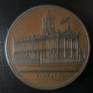 Liverpool Royal Colosseum by T. Heath 19th century medal / ticket / pass / token - copper 32.2mm.