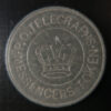 P.O.Telegraphs - Messengers Token - Crown - All incuse - Same both sides.  Zinc  27mm