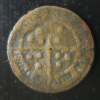 English Jeton kings head / long cross Mernick 6a 17/14