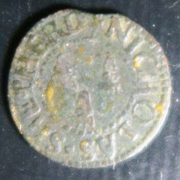 Suffolk 289, Saxmundham, Nicholas Shepherd Draper 1/4d with elements of Drapers arms - 17th century token