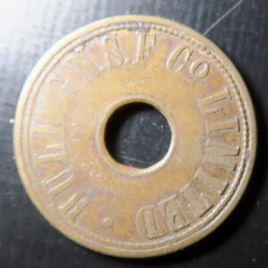 HULL G.N.S.F Co LIMITED fish traders token numbered Great Northern Steam Fisheries Co Ltd