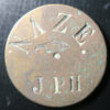 Naze JPH fish all incuse - ? Essex fishing industry brass token