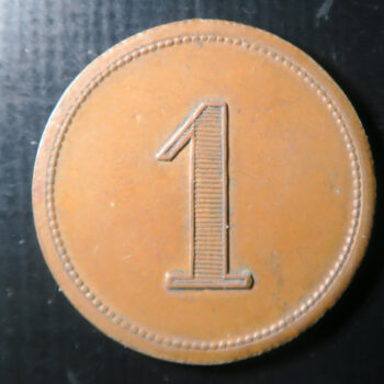 Wales Wrexham Cocoa Rooms 1d token British Workman Public House Co Ltd. bronze 28.2mm. milled edge Cox 280