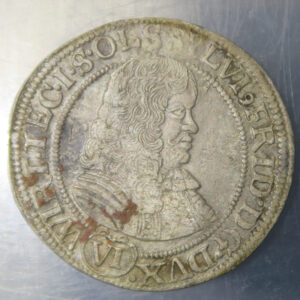 Germany Wurtenburg silver 6 Kreutzer 1672 SP KM 9 silver coin