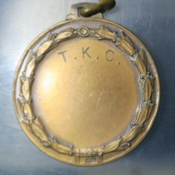 Italy bronze dog medal mid 20th century TKC =T? Kennel Club