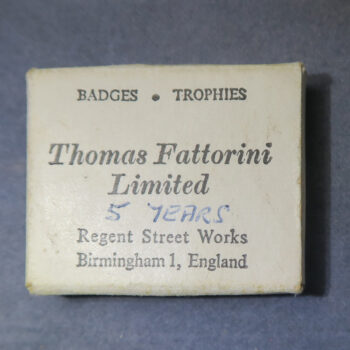 Mine Rescue Service N. C. B. 5 year bronze medal not awarded in original Thomas Fattorini card box