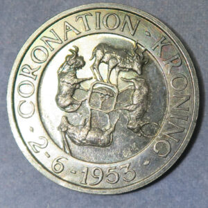 South Africa silver medal Coronation of Elizabeth II 1953 SA Mint