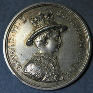 Christ's Hospital School Marker's Medal, 1553 portrait of Edward VI by Pingo - J.S. Cornwell 1873 silver medal