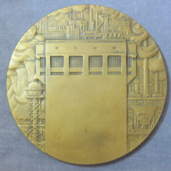 Nederland Staatsmijning Limburg. Mines in Dutch Limburg bronze medal 1927 by Wienecke