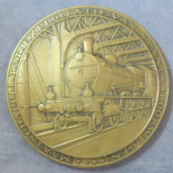 NL National Railway Company 50th anniversary.bronze medal by Wieneck 1913