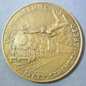 Baltimore and Ohio Railroad Company centenary bronze medal 1897-1927 Medallic Art Company