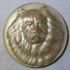 Chow Chow dog bronze medal 20th century 44mm.