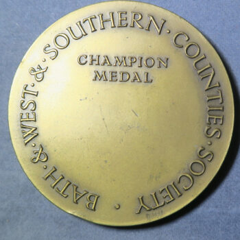 Queen Elizabeth II Coronation June 2nd 1953 bronze commemorative medal Bath & West & Southern Counties Champion Medal.