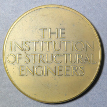 GB Institution of Structural Engineers bronze medal 20th century coat of arms.