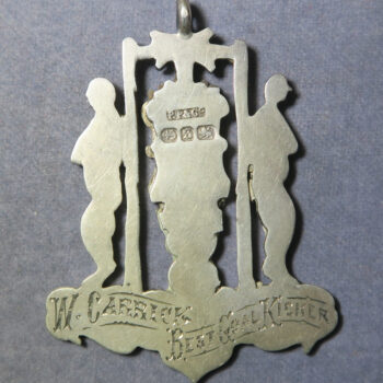 GB Early Football Silver medal cutout GFC 1897 for goal kicking