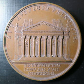 Royal Exchange restored 1842 bronze medal