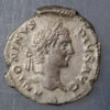 Roman Empire silver coin denarius laureate head of Caracalla, reverse Mars RIC88