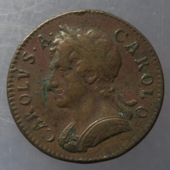 GB Charles II copper farthing 1673