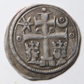 Slavonia (a region of Ceoatia) undwe the rule of the King of Hungary silver Denier or Banovac