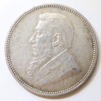 South Africa - ZAR Paul Kruger silver 2 Shillings 1896 KM 6