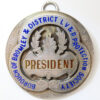 silver and enamel Presedent's badge or medal for Borough of Bromley LV Protection Society 1933 - Licensed Victuallers