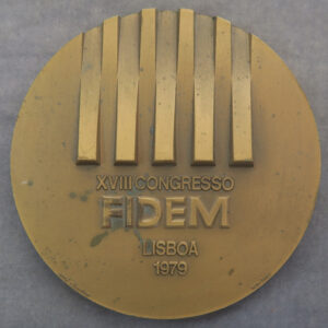 FIDEM XVIII Lisbon Lisboa Portugal 1979 Cast bronze medal Jose Candido RD033